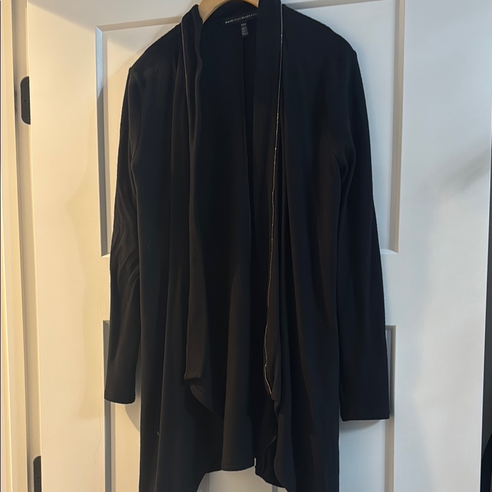 Elegant Black Women's Cardigan Sweater Cozy Soft WHBM